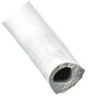 AP Products Non-Ribbed D-Seal Weather Stripping 1/2 in x 3/8 in, White, 50 ft