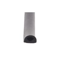 AP Products Non-Ribbed D Seal Weather Stripping, 1/2" x 3/8", Black, 50 Feet