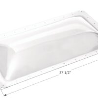 Icon Rectangular Skylight Dome, Clear Polycarbonate, 33.5 x 17.5 Inch Opening