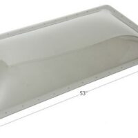 Icon Large Rectangular Skylight Dome, Clear Polycarbonate, 49 x 26 Inch Opening