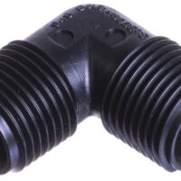 B&B Molders Fresh Water Elbow Fitting, 1/2 inch Male Threads, Black