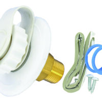 Valterra Fresh Water Inlet, White, Surface Mount, Small Flange