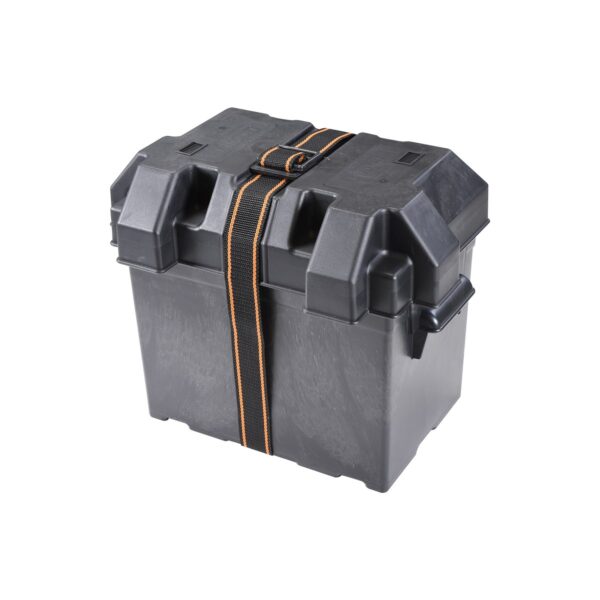 Arcon Battery Box, 6 Volt Batteries, Vented, Black