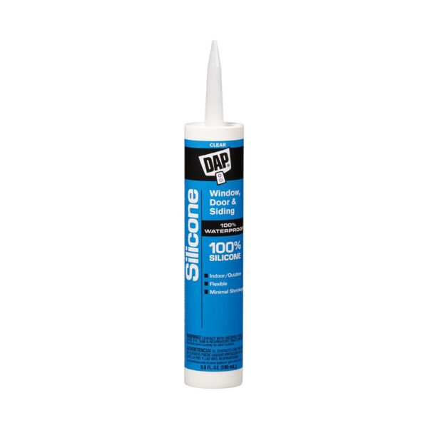 DAP Silicone Caulk, Clear, 10.1 oz