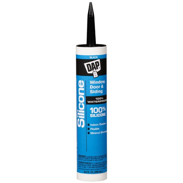 DAP Silicone Caulk, Black, 10.1 oz