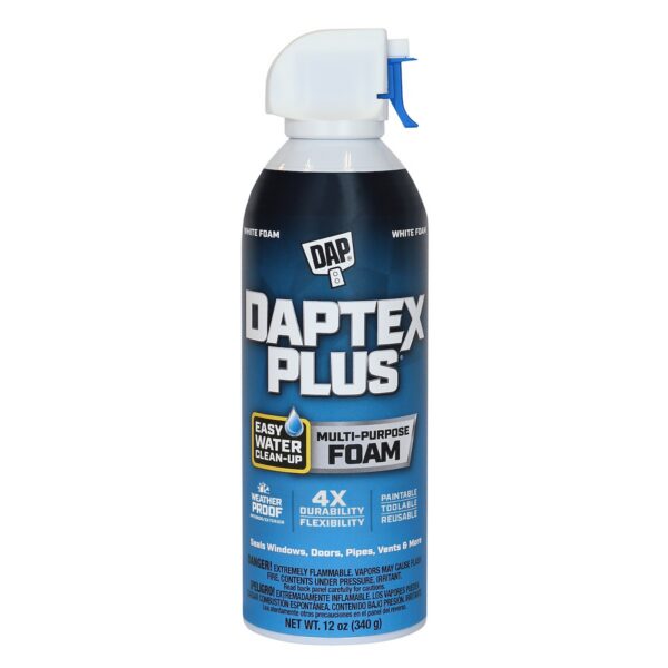DAP Foam Sealant Aerosol, 12 oz, Bright White