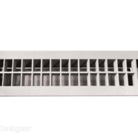 RV Designer Floor Mount Heating/Cooling Register, 12 x 3-1/2 in, White