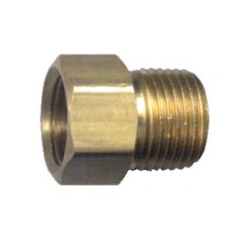 JR Products Propane Adapter, 1/4" Female Inverted Flare to Male Threads, Brass