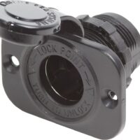 Blue Sea 12 Volt Power Port Socket with Twist-Lock, Black