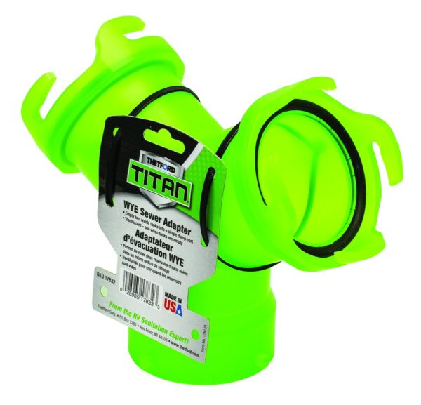 Thetford Sewer Hose Wye Fitting Connector, Green