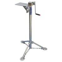 Rieco-Titan Manual Tripod Jack, 2000 lb, 38-60 Inch, Silver, Bracket Mount