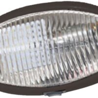 Valterra LED Oval Porch Light, 6 Inch, 12V, Black with Switch