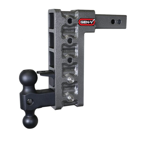 Gen-Y Mega Duty 10,000 lb Hitch Ball Mount, 2" Receiver, 10" Drop/Rise, Black