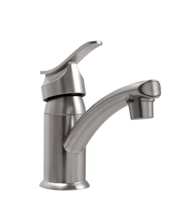 Dura Faucet RV Lavatory Faucet, Single-Handle, Low Arc, Brushed Nickel