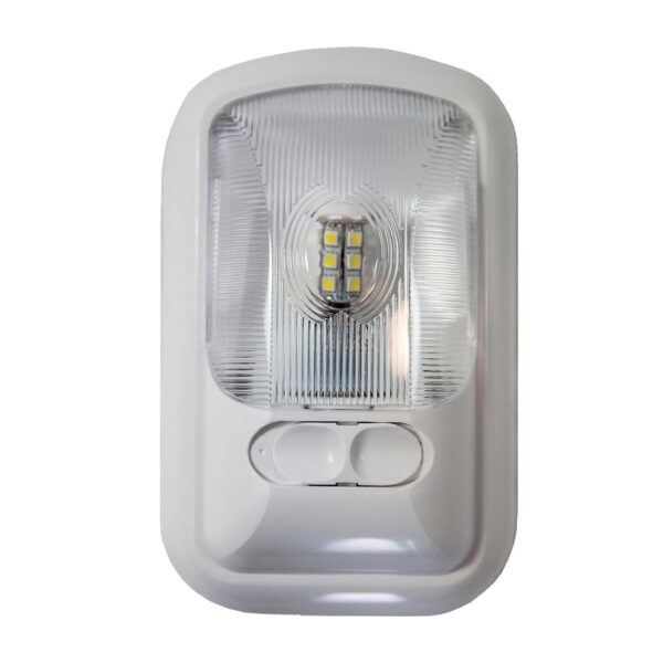Arcon LED Dome Light, 8" x 4-3/4", Soft White, Clear Plastic Lens
