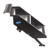 MORryde Entry Step, Manual Retractable, 2 Steps, Silver, 500 lb Capacity