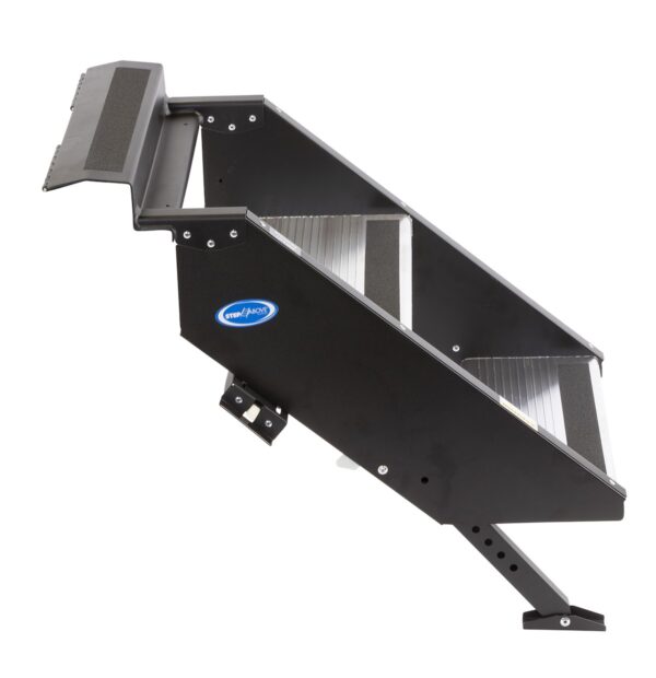 MORryde Step Above Entry Step, Silver, 28" Wide, 2 Steps, Lockable