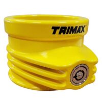 Trimax Fifth Wheel Catch Lock, Yellow, with Padlock