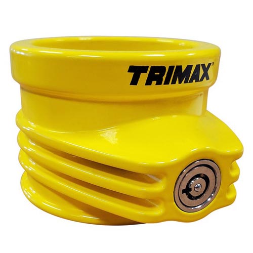 Trimax Fifth Wheel Catch Lock, Yellow, with Padlock