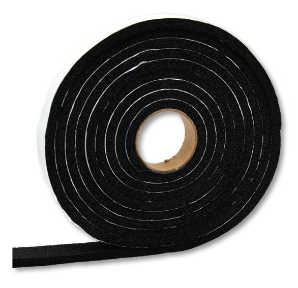 AP Products Weather Stripping Foam, 50 Foot Roll, Black