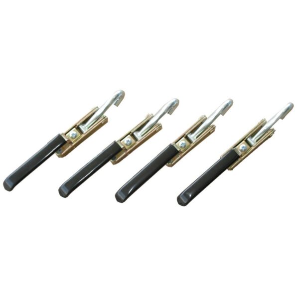 Lippert Turnbuckle Handle, Black, Polished, Set of 4