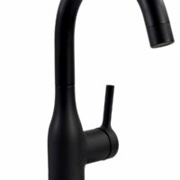 Phoenix Products Lavatory Faucet, High Arc, Matte Black, Single Lever