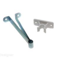 RV Designer Entry Door Holder, 4-Inch Metal C-Clip, White