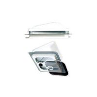 Heng's 14" Manual Roof Vent, White, Metal with Screen