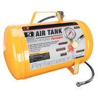 Performance Tool 5-Gallon Portable Air Tank, Yellow, Steel