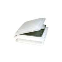 Heng's Industries Roof Vent Lid 14 x 14 Inch, Jensen Hinges, White