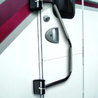 Milenco Entry Step Hand Rail, 28 inch, Stainless Steel, Silver