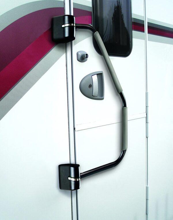 Milenco Entry Step Hand Rail, 28 inch, Stainless Steel, Silver