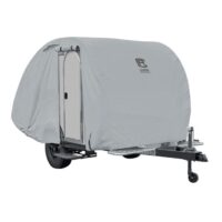Classic Accessories Receiver Hitch Micro Trailer Cover, 8 Feet, Gray
