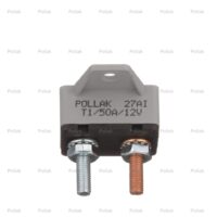 Pollak 50 Amp Thermal Circuit Breaker, 12 Volt