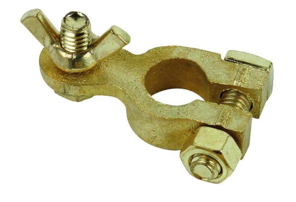 East Penn Marine Battery Terminal Adapter, 2-Position, Brass, Gold
