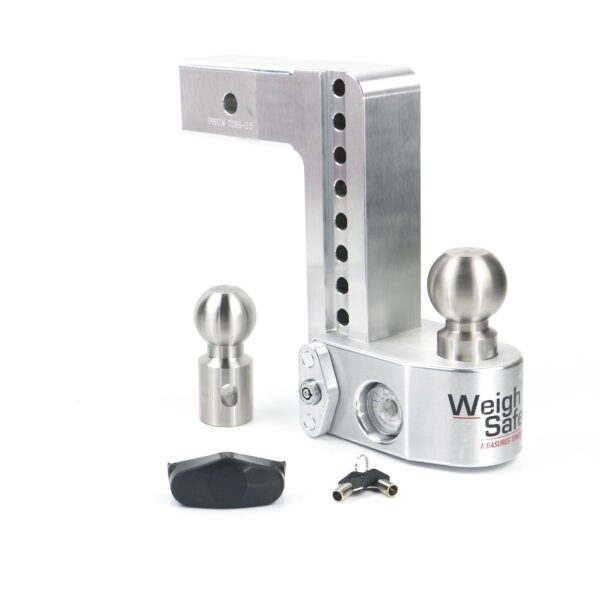 Weigh Safe Drop Hitch with Built-In Tongue Weight Scale, 2-1/2" Receiver, 18,500 lb GTW