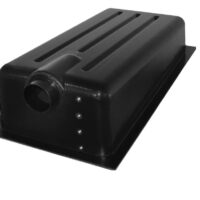 Icon Waste Holding Tank, 13 Gallon, Black, Centre Drain, Flange Mount