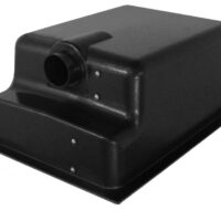 Icon Waste Holding Tank, 18 Gallon, Black, Recessed Drain, Flange Mount