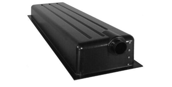 Icon Waste Holding Tank, 27 Gallon, Black, Left Drain, Flange Mount