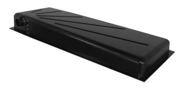 Icon Waste Holding Tank, 28 Gallon, Black, Side Drain, Flange Mount
