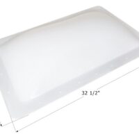 Icon Rectangular Skylight, 28.5 x 15 Inch Opening, White Polycarbonate