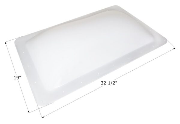Icon Rectangular Skylight, 28.5 x 15 Inch Opening, Smoke Polycarbonate