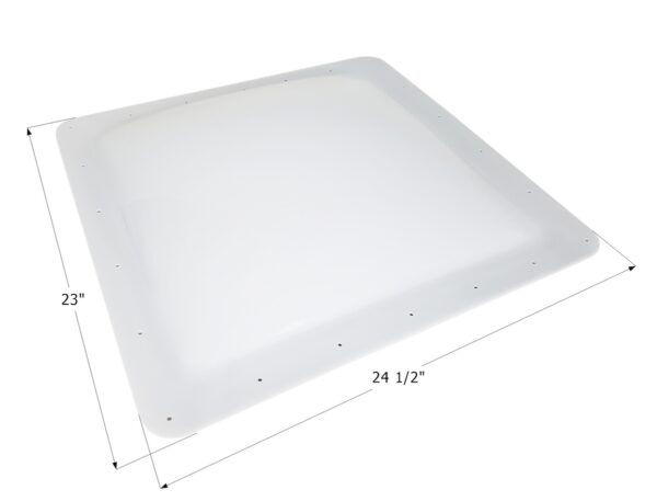 Icon Rectangular Skylight, 20.5 x 19 Inch Opening, White Polycarbonate