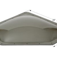 Icon Skylight Dome, Smoke Tint, Neo Angle, 28 x 15 Inch Flange