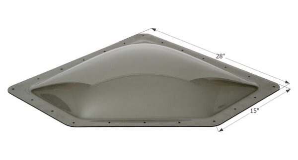 Icon Skylight Dome, Smoke Tint, Neo Angle, 28 x 15 Inch Flange