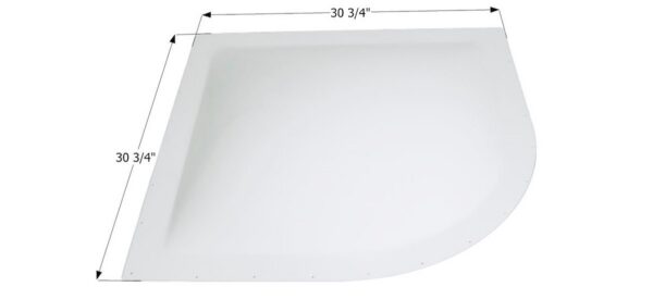 Icon Skylight Dome, White, Square Neo Angle, 30.75 x 30.75 Inch Flange