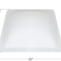 Icon Skylight Dome, White, Rectangular, 22 x 19 Inch Flange