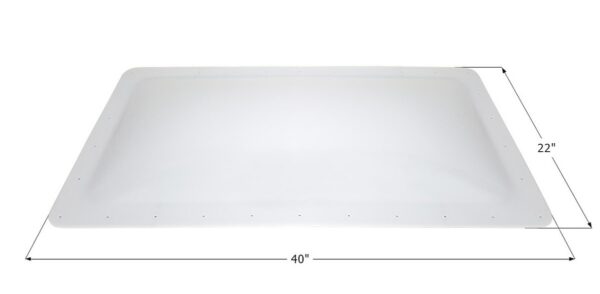 Icon Skylight Dome, White, Rectangular, 40 x 22 Inch Flange