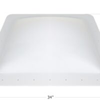 Icon Skylight Dome, White, Rectangular, 34 x 28 Inch Flange