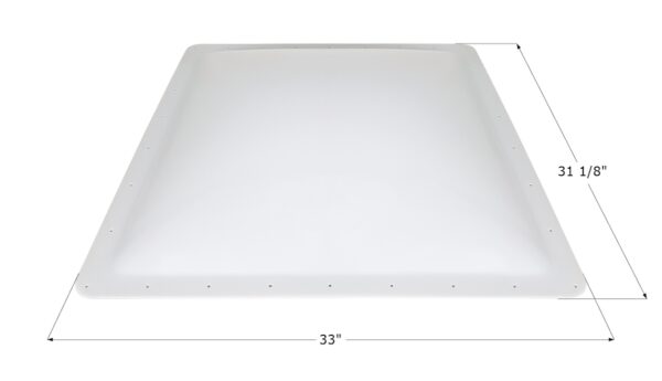 Icon Skylight Dome, White, Rectangular, 33 x 31.125 Inch Flange